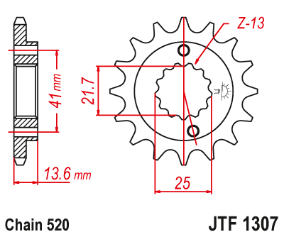 JT JTF1307.15RB Rubber Cushioned Front Sprocket 15T