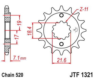 Jt Sprockets Chart