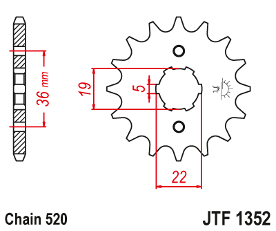 JT Sprockets MX Series Sprocket JTF432.13SC JTF432 13SC 24-9195 1212-0517 206374 