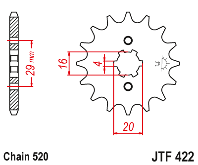 JT Rear Sprocket 45T 520P JTR846.45 Steel Yamaha XJR 400 1996 