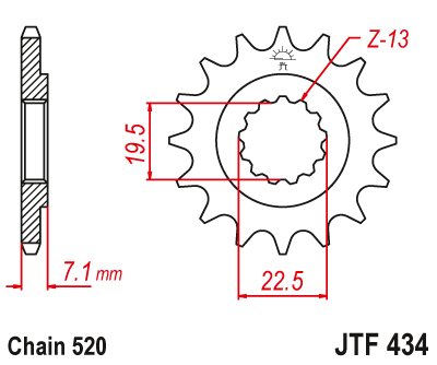 JT SPROCKET 15 TOOTH JTF434.15 