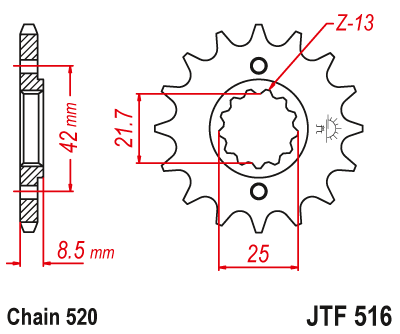 JT Sprocket Steel Rear 530 Pitch 40 Tooth Suzuki GSF1250S Bandit 2007-2012