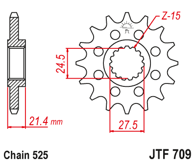 JT Front Sprocket 17T 520 Pitch JTF402.17 BMW F 650 650 1993-1999