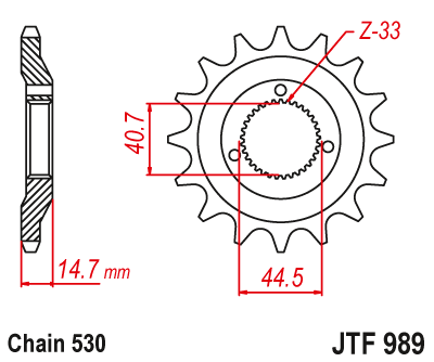 JT Sprockets JTF278.18 18T Steel Front Sprocket 