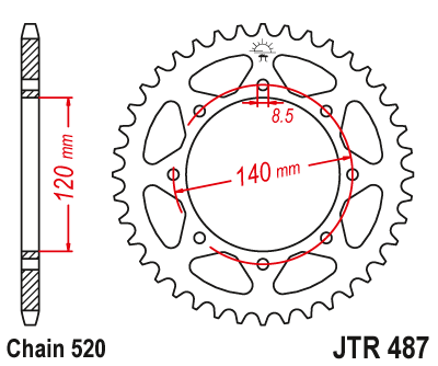JT Sprockets 38T JTR857.38 Steel Rear Sprocket
