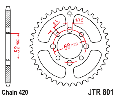 JT Rear Sprocket JTR801.41