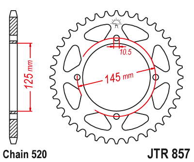 JT Sprockets JTR857.39 Rear Sprocket