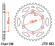 thumbnail image 2 of Jt Sprockets Jtsk4036 530x1r Chain And 15 Front 47 Rear Tooth Sprocket Kit 2 of 11